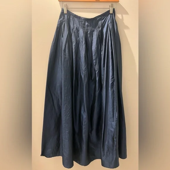 Vintage Jones New York Navy A-Line Full Skirt - Picture 4 of 7